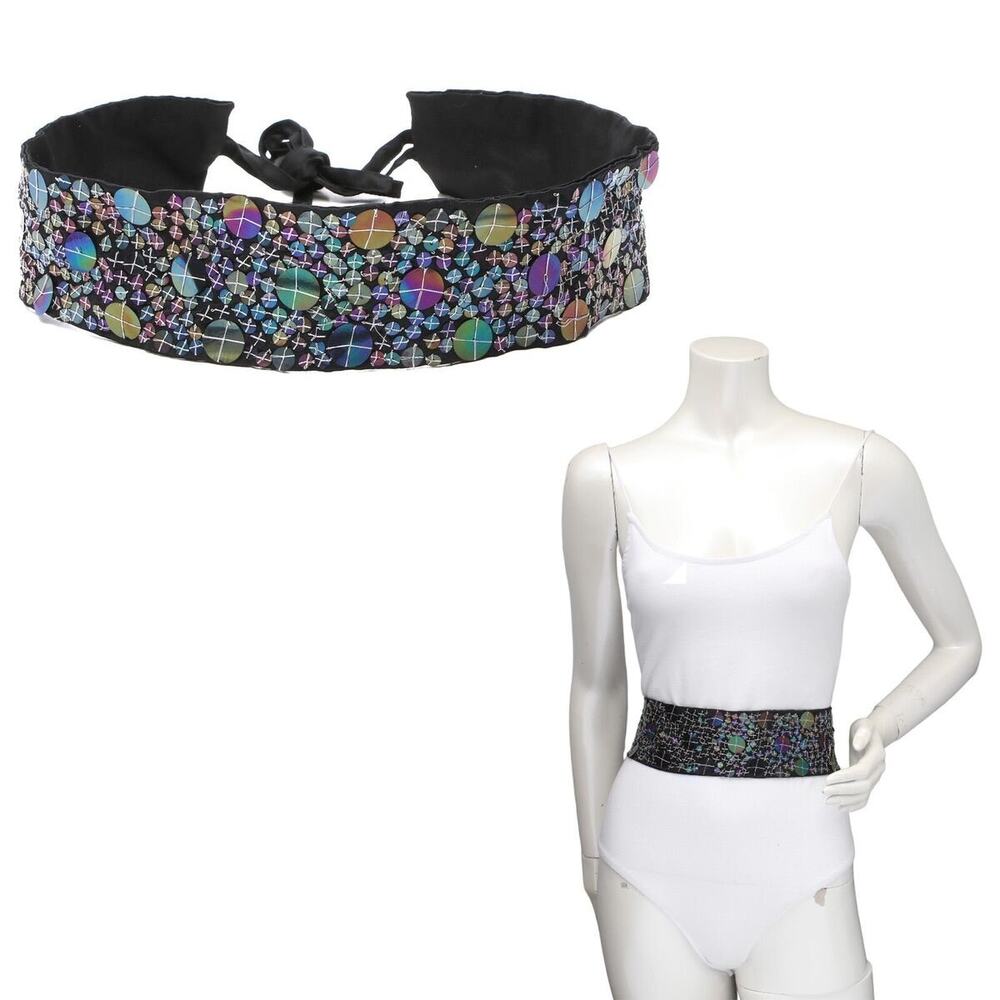 Old Navy Irridiscent Sequin Tie Belt